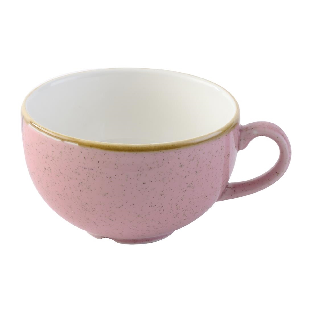 Churchill Pink Stonecast Petal Cappuccino Cups 340Ml (12 Pack)