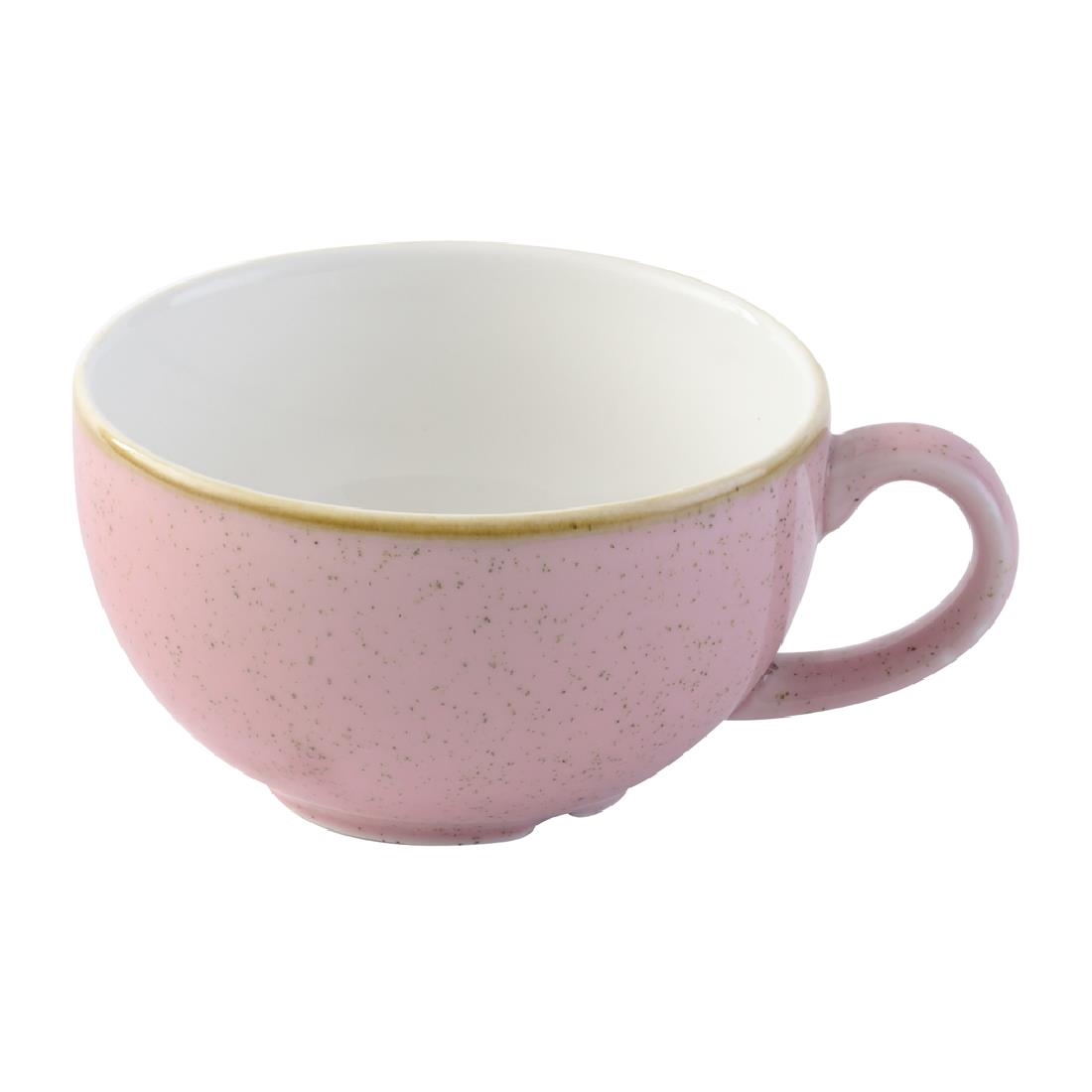 Churchill Pink Stonecast Petal Cappuccino Cups 227Ml (12 Pack)