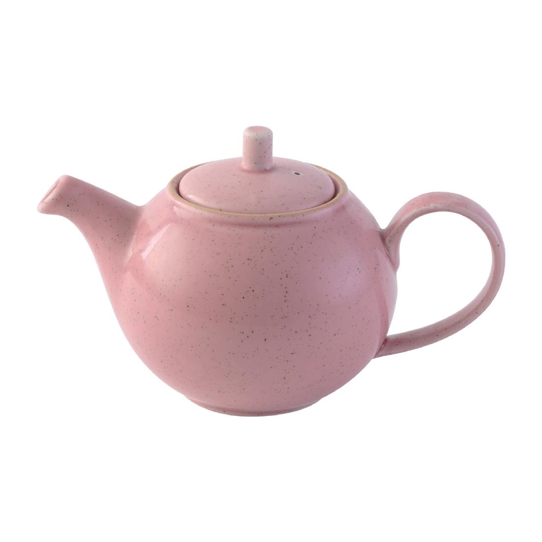 Churchill Pink Stonecast Petal Teapot 426Ml (4 Pack)