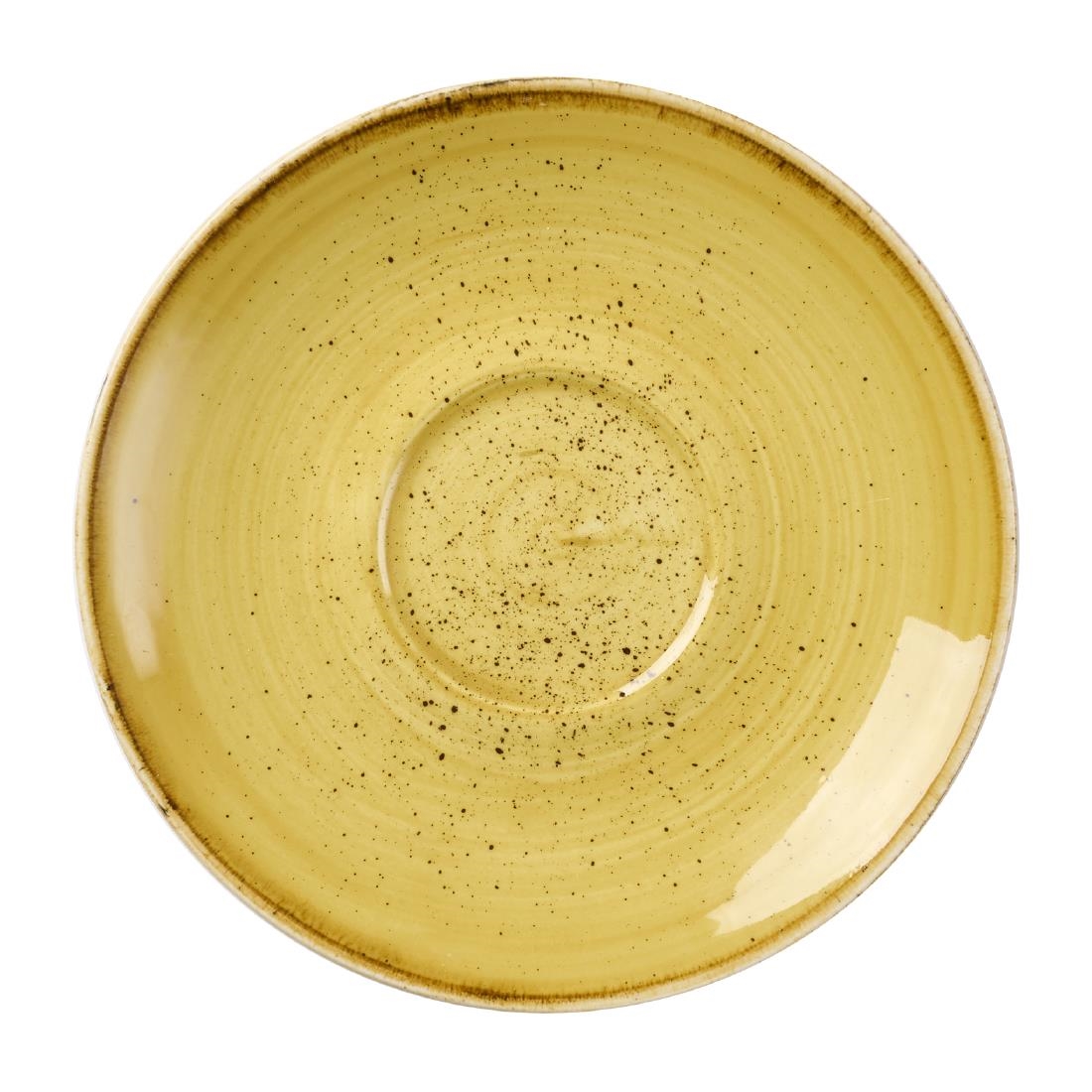 Churchill Yellow Stonecast Mustard Seed Saucers 156Mm (12 Pack)