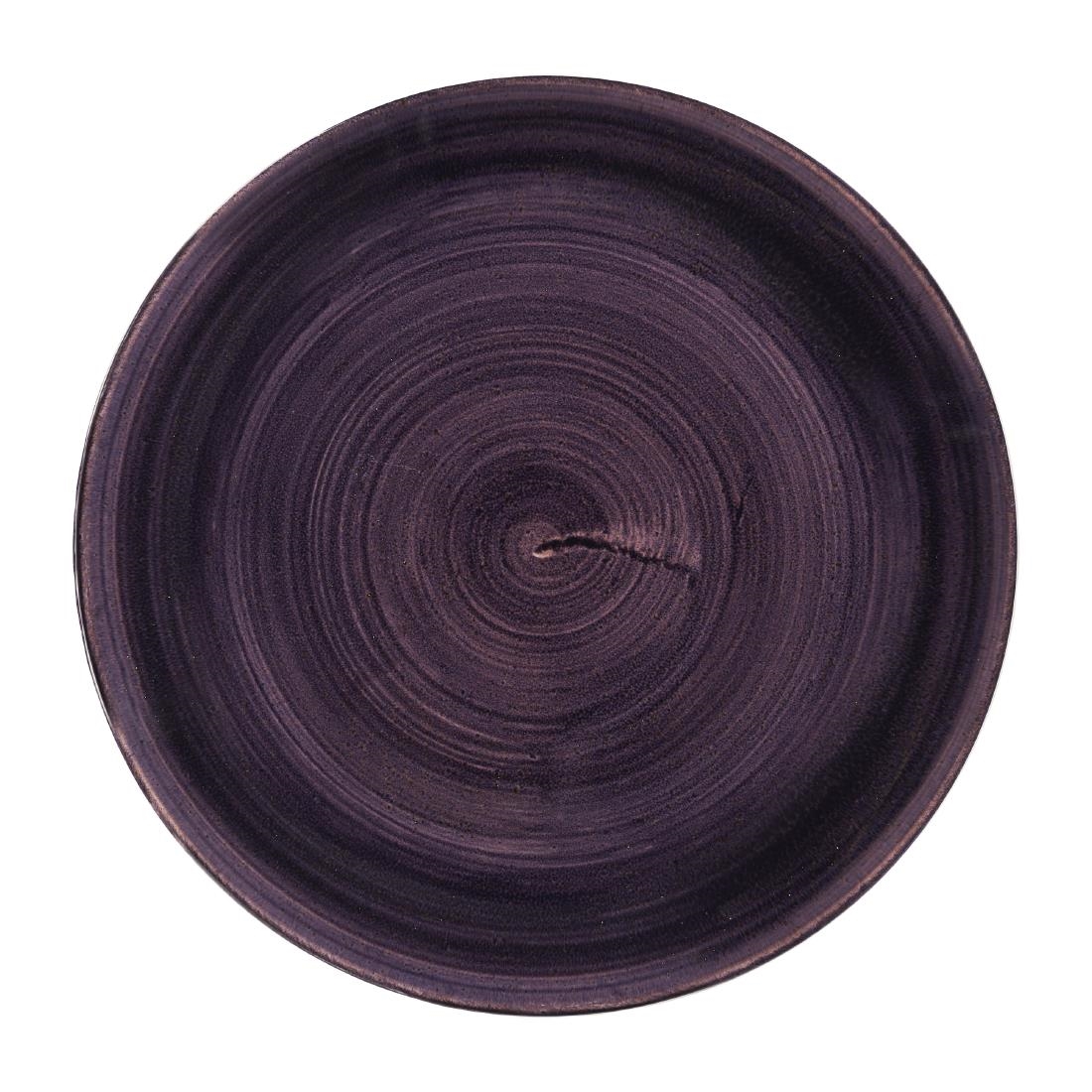 Churchill Purple Stonecast Patina Deep Coupe Plates 260Mm (12 Pack)