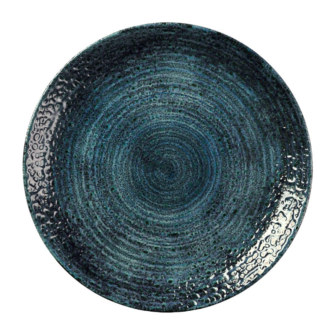 Churchill Blue Homespun Chroma Coupe Plates 260Mm (12 Pack)