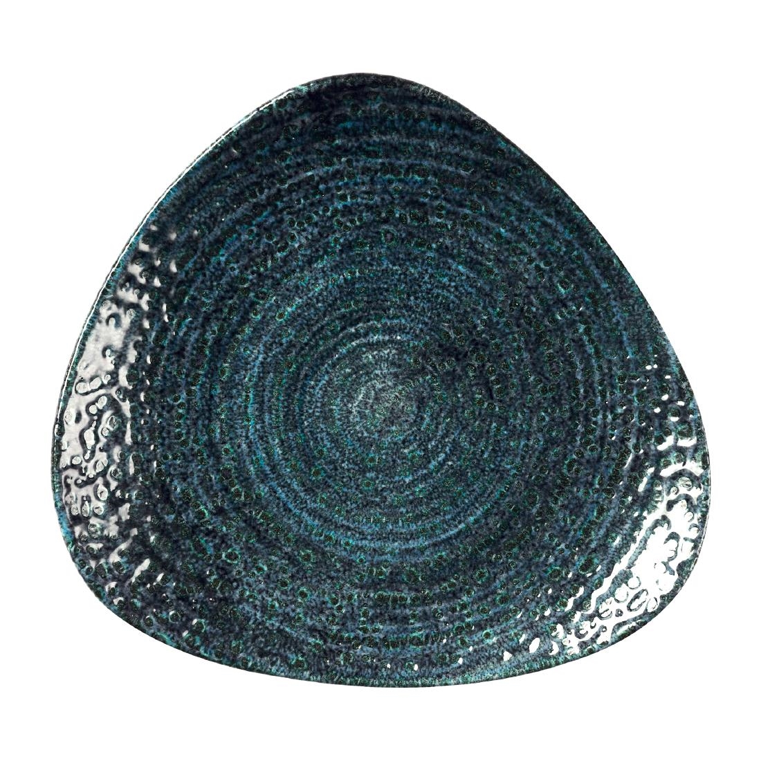 Churchill Blue Homespun Chroma Triangle Plates 192Mm (12 Pack)