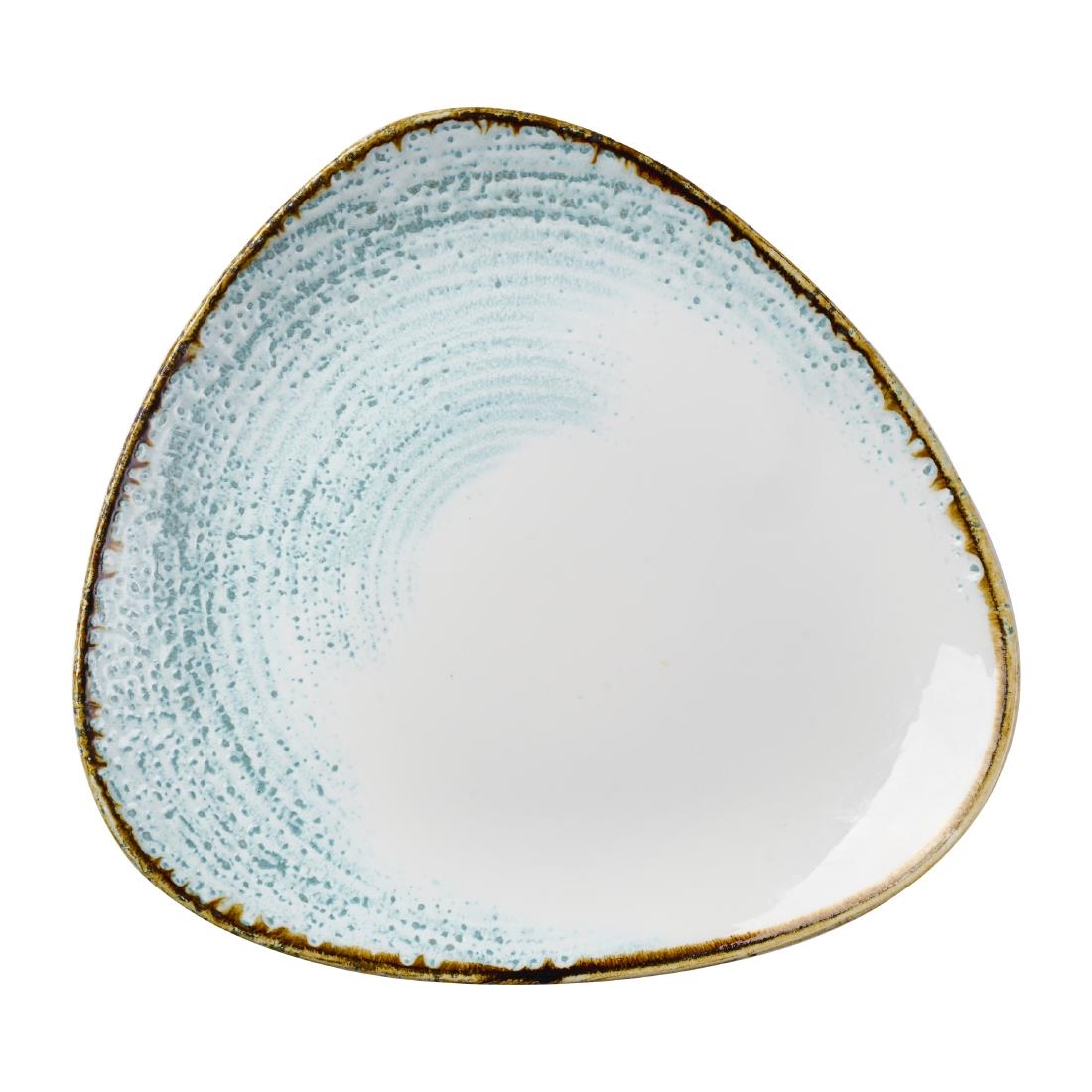 Churchill Blue Homespun Accents Aquamarine Triangle Plates 265Mm (12 Pack)