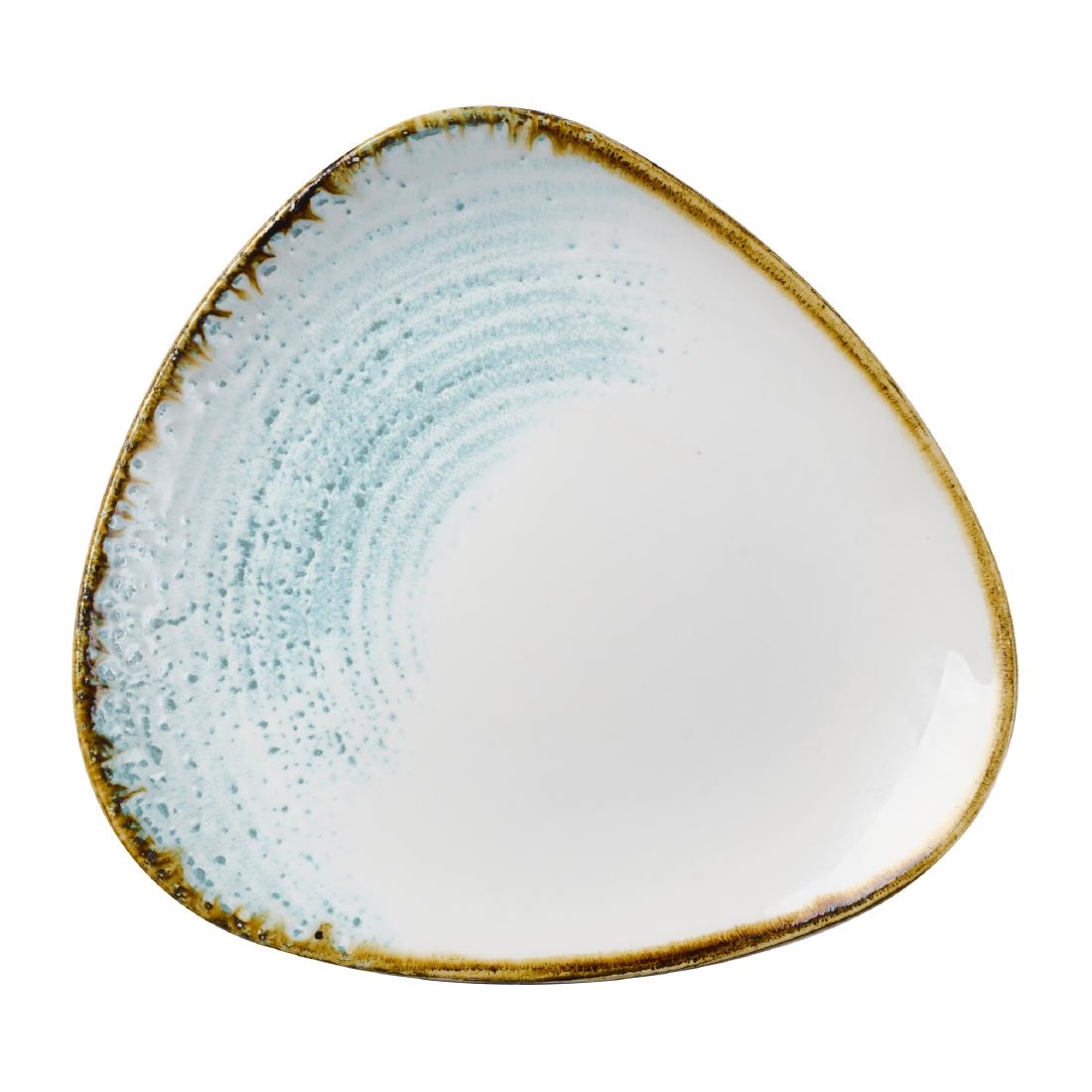 Churchill Blue Homespun Accents Aquamarine Triangle Plates 192Mm (12 Pack)