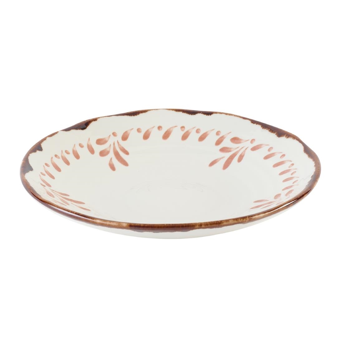 Churchill Patterned Dudson Harvest Mediterranean Terracotta Organic Coupe Bowls 250Mm (12 Pack)