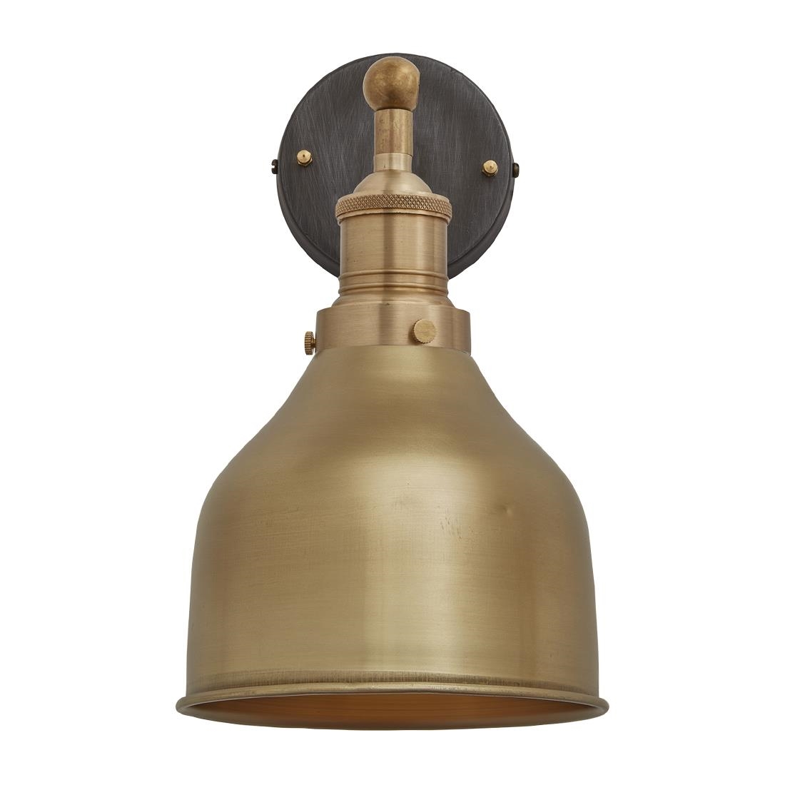 Industville Gold Brooklyn Cone Wall Light Brass 180Mm