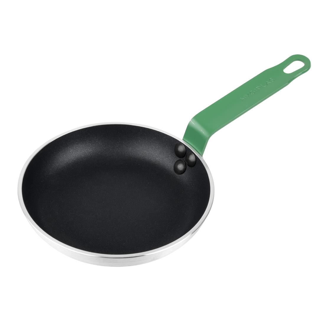 Hygiplas Green Aluminium Non-Stick Teflon Platinum Plus Frying Pan 20Cm