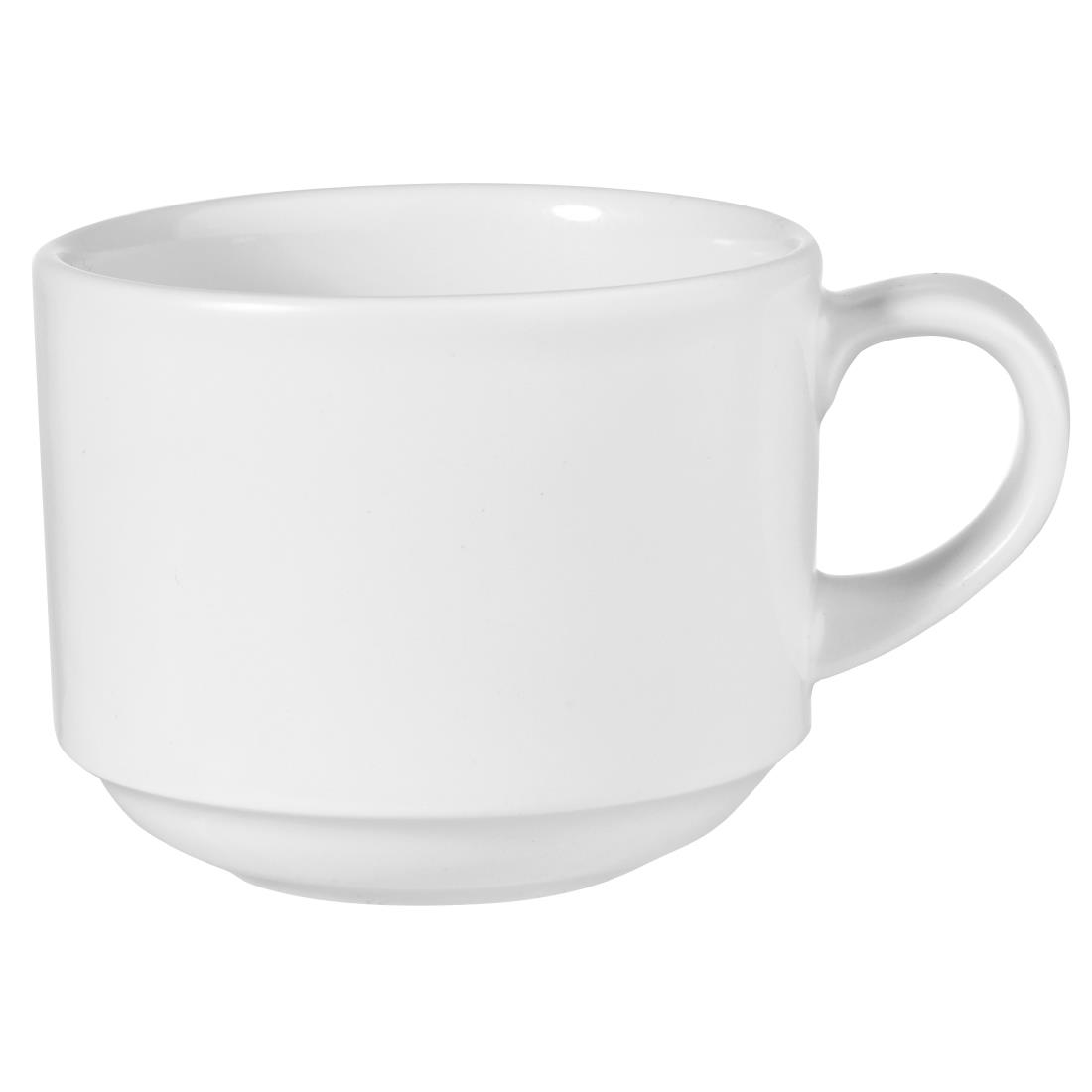 Churchill White Profile Stacking Cups 227Ml (12 Pack)