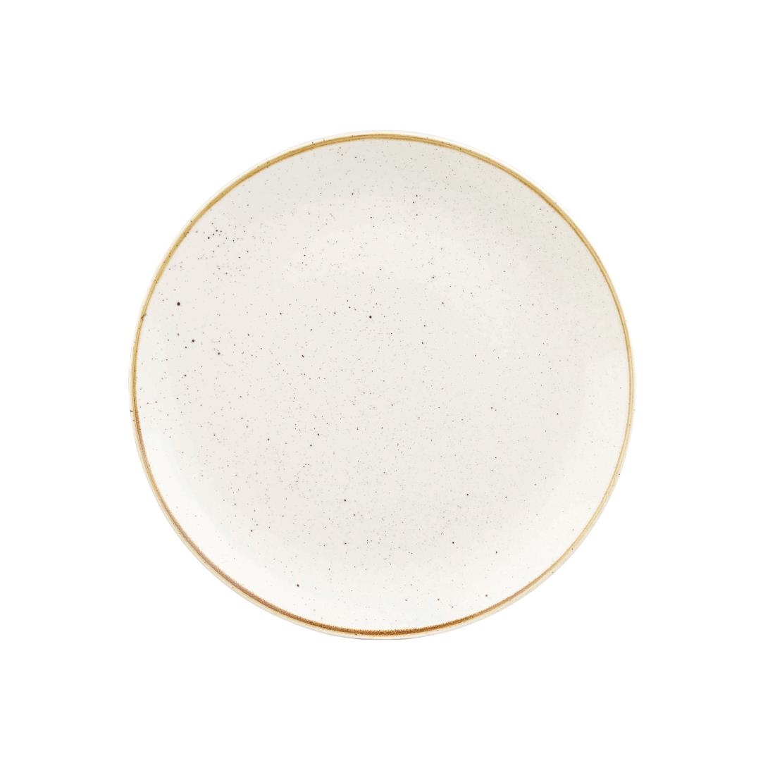 Churchill White Stonecast Evolve Coupe Plates Barley 324Mm (6 Pack)