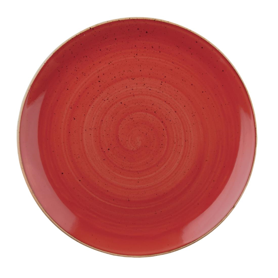 Churchill Red Stonecast Evolve Coupe Plates Berry 324Mm (6 Pack)
