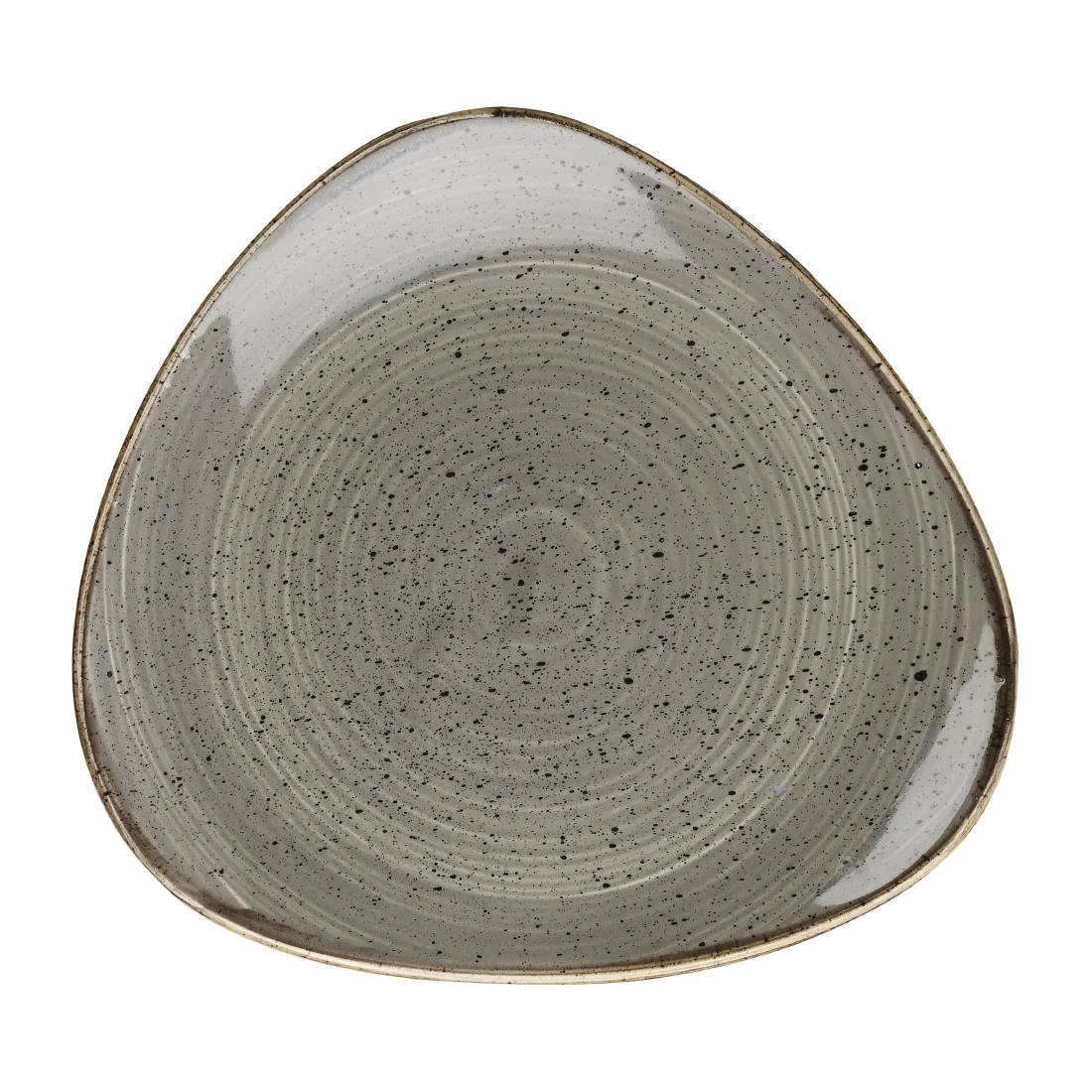Churchill Grey Stonecast Lotus Plates Peppercorn 203Mm (12 Pack)