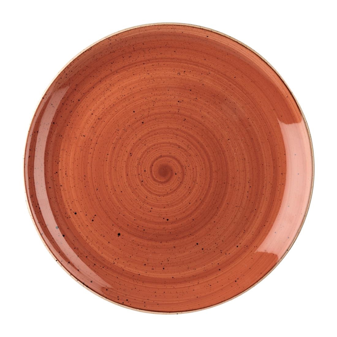 Churchill Orange Stonecast Evolve Coupe Plates Spiced 324Mm (6 Pack)