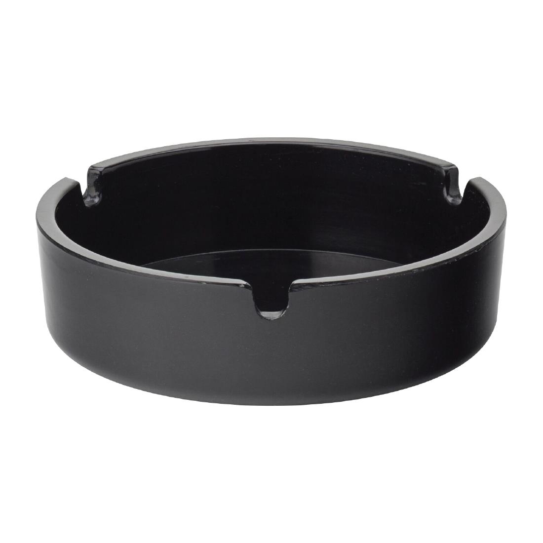 Utopia Black Melamine Ashtrays 100Mm (10 Pack)