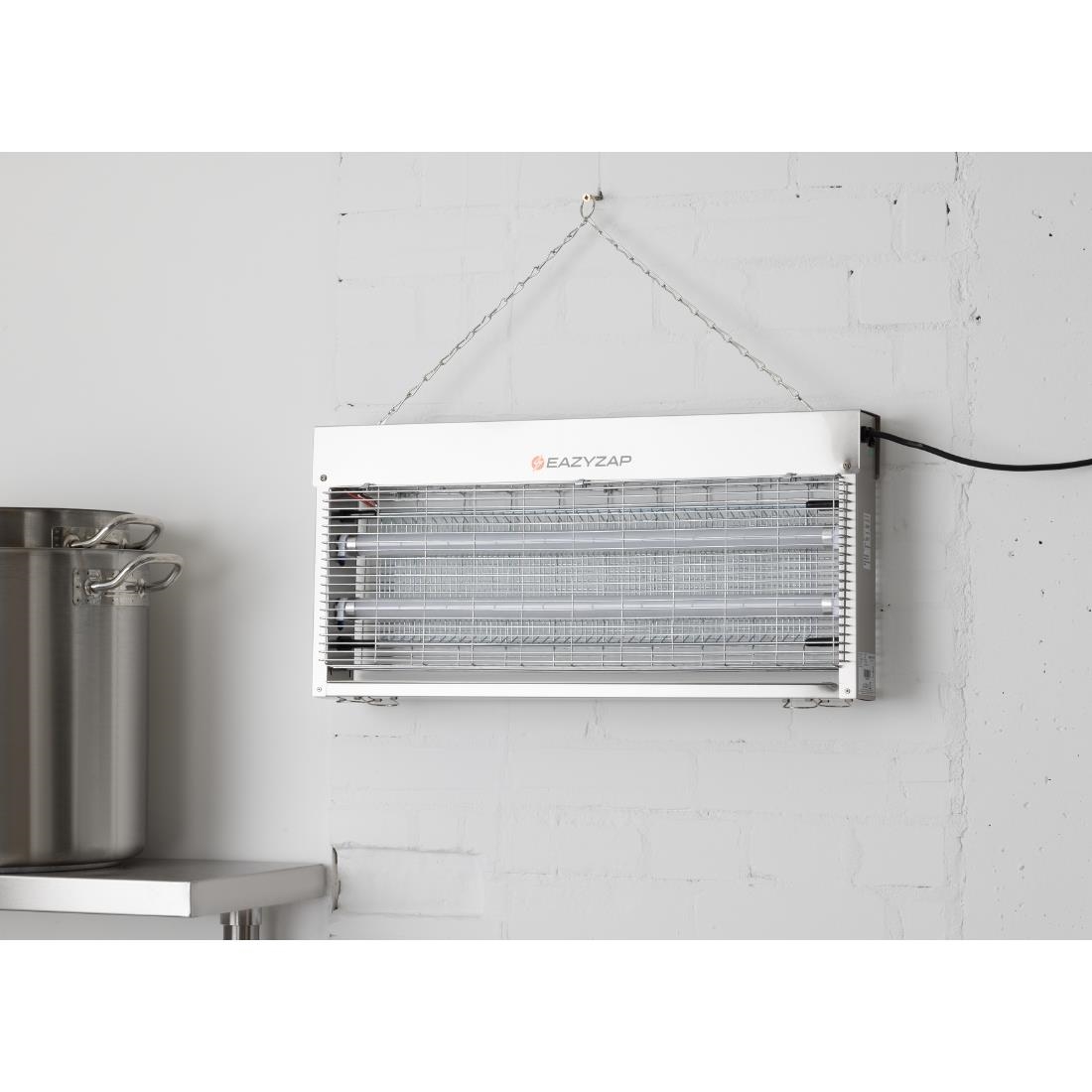 Eazyzap Brushed Stainless Steel LED Fly Killer 20W - FP985 - Mitre