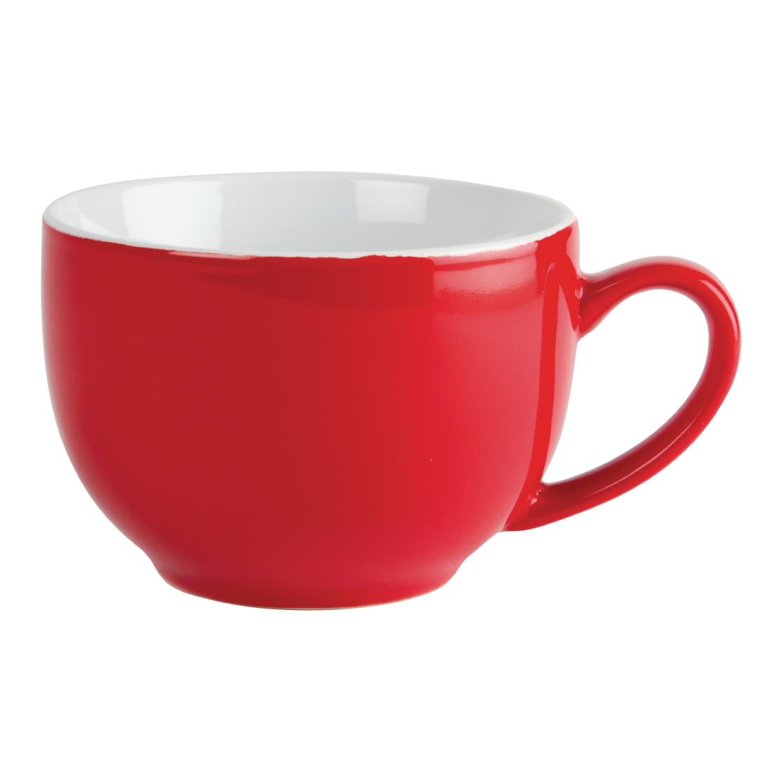 Olympia Red Cafe Cappuccino Cups 340Ml (12 Pack)