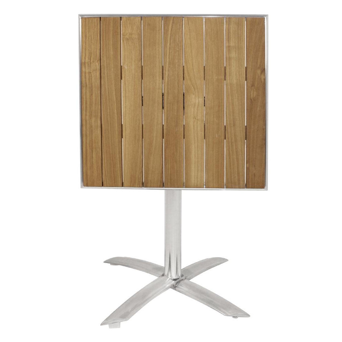 Bolero Ash Flip Top Square Bistro Table Wood Outdoor Dining Furniture Patio Bar