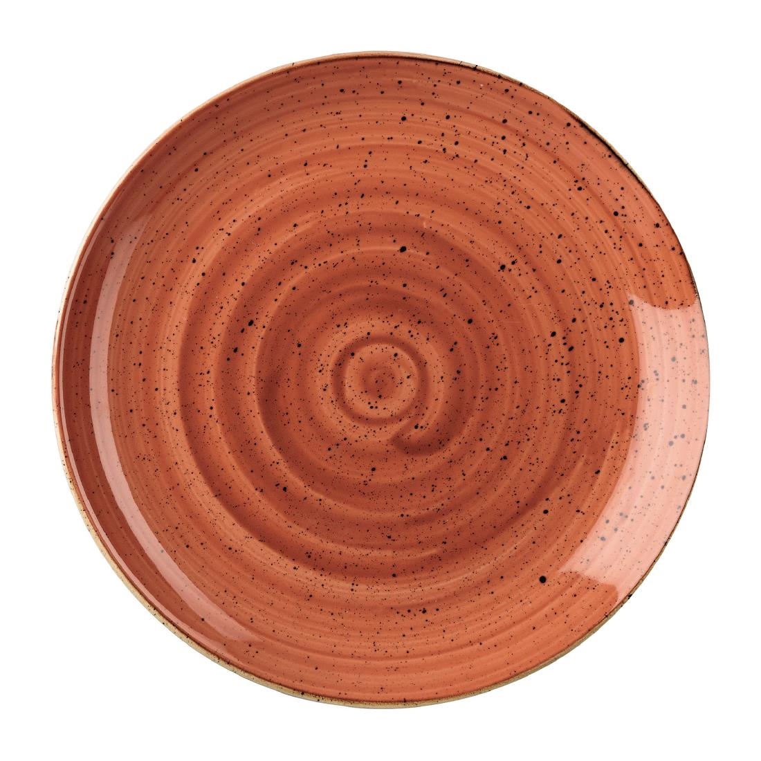 Churchill Orange Stonecast Coupe Plates Spiced 288Mm (12 Pack)