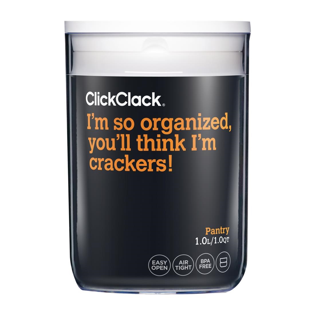 ClickClack Pantry Container White Lid 1Ltr - HG720 - Buy Online at Nisbets