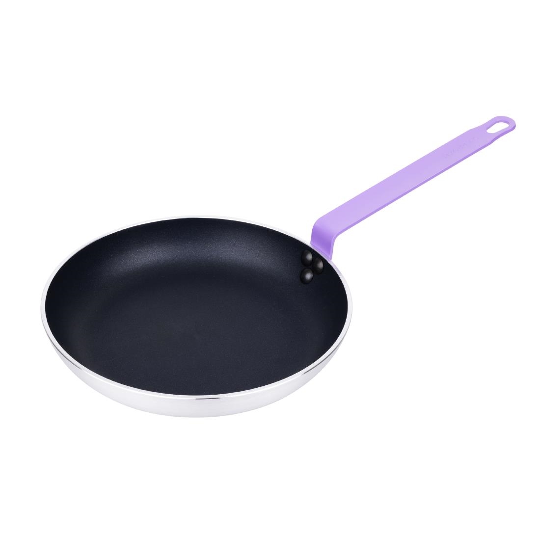 Hygiplas Purple Aluminium Non-Stick Teflon Platinum Plus Frying Pan 28Cm
