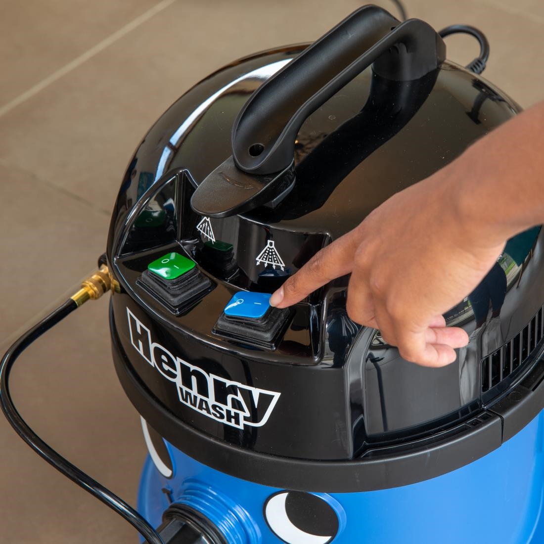 Numatic Sproei-extractiemaschine Staubsauger Henry Wash HVW370 blau mit Kit AS6 - HU485
