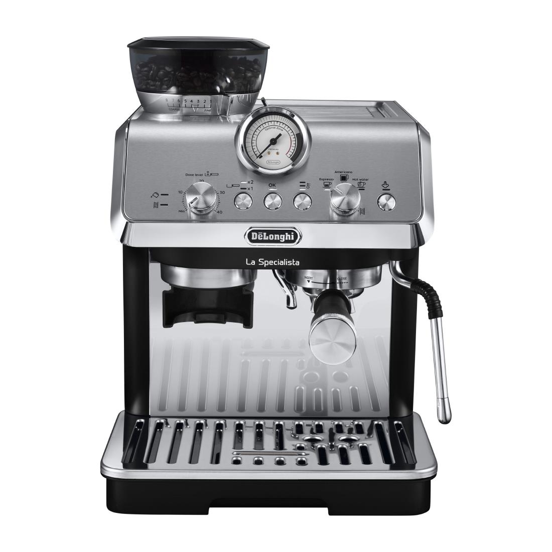 Delonghi Black De'longhi La Specialista Arte Compact Manual Bean To Cup Espresso Coffee Machine Ec9155.mb