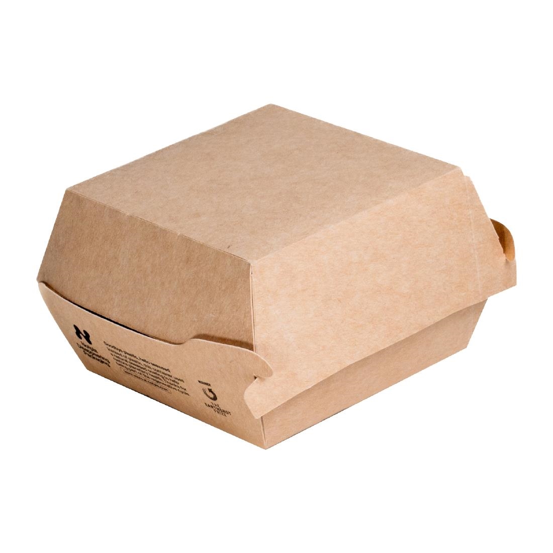 Notpla Brown 5" Clamshell Burger Boxes - Kraft (200 Pack)