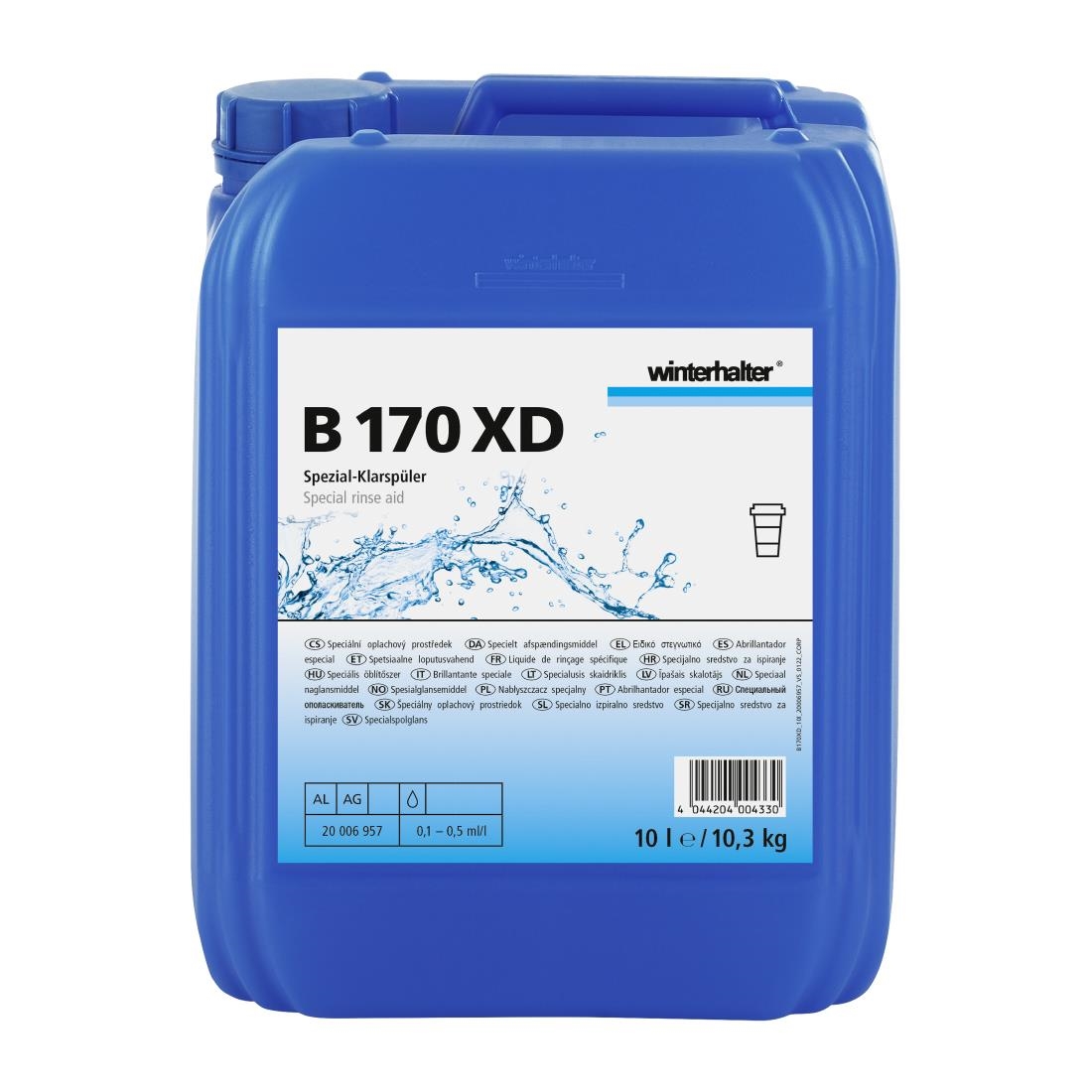 Winterhalter Blue B170xd Plastics Rinse Aid 10Ltr