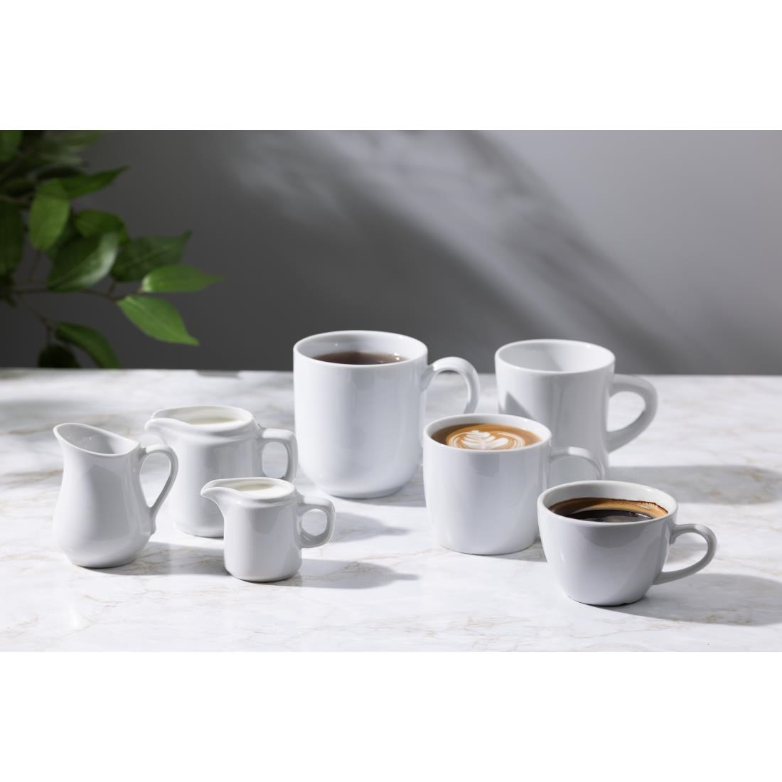 Olympia Whiteware Flat White Cups 170ml (12 Pack) - HY539 - Nisbets