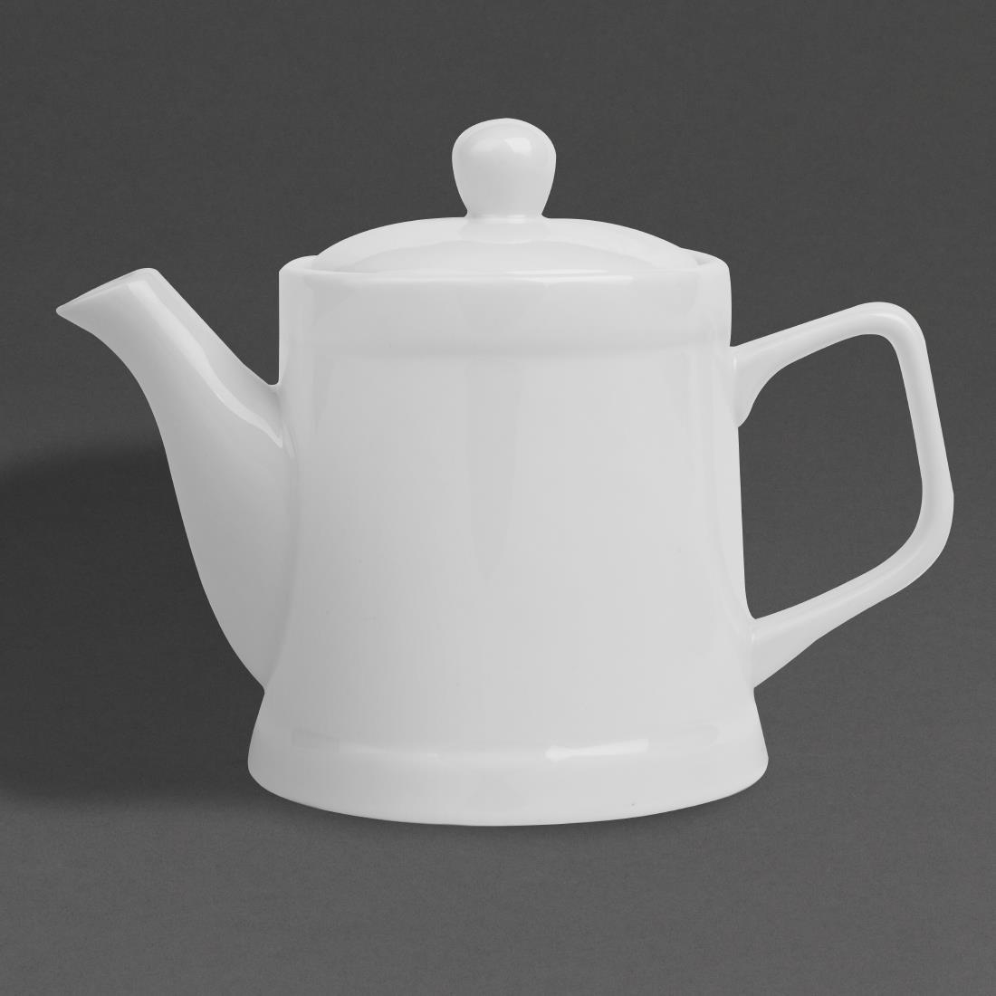 Olympia White Ware Pier Teapots 500Ml (2 Pack)