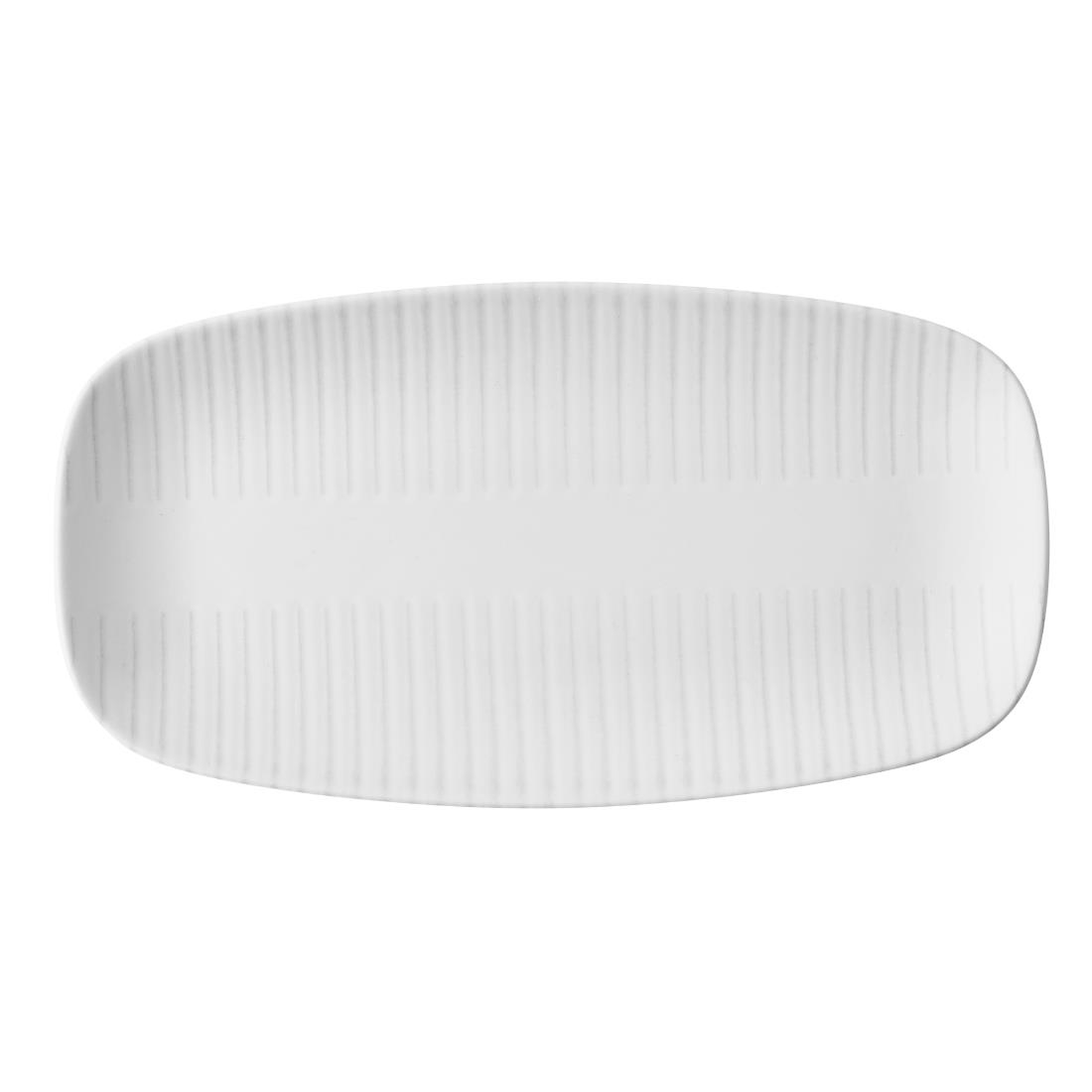 Churchill Super Vitrified Grey Churchill Era Chef's Oblong Plates 350X187mm (6 Pack)