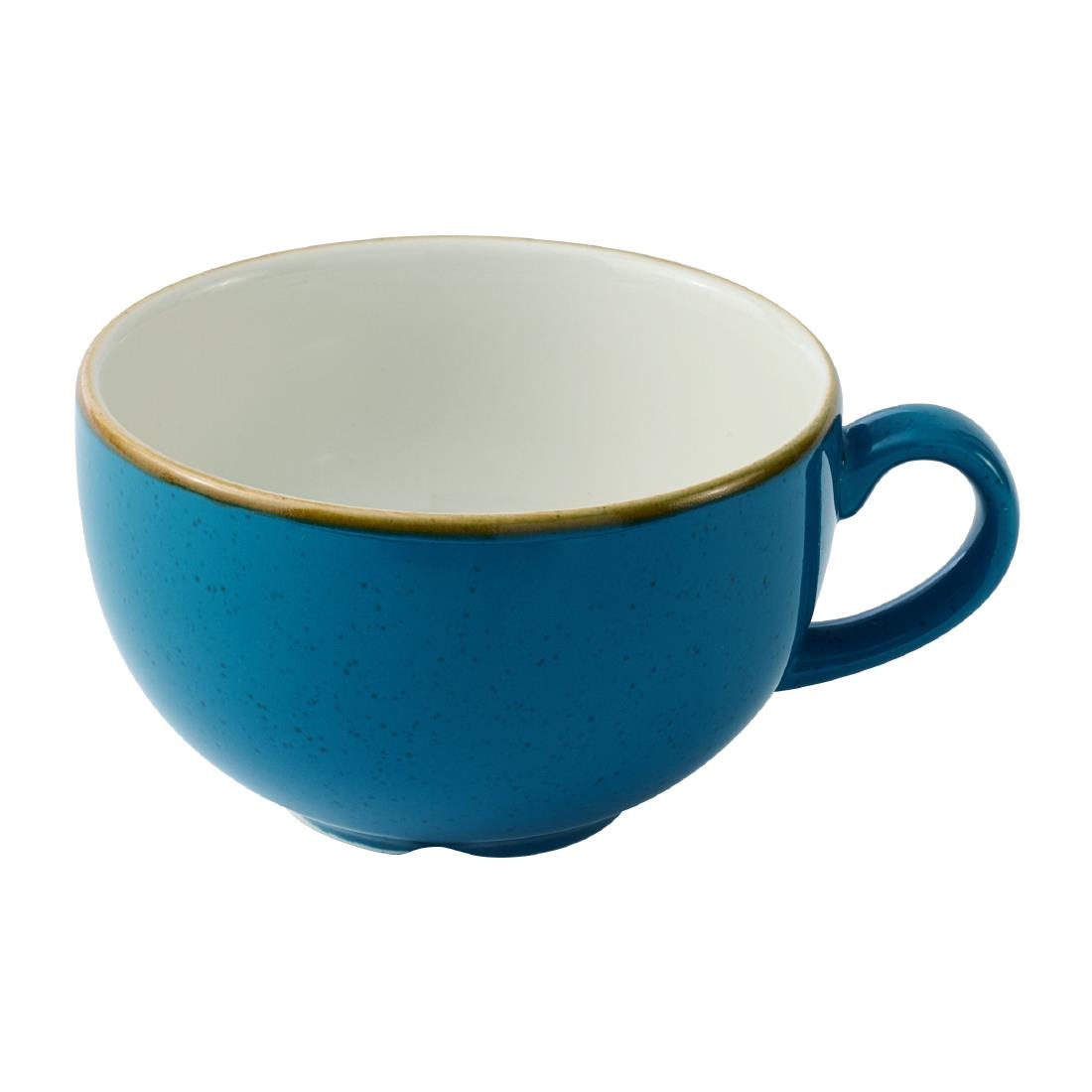 Churchill Super Vitrified Blue Churchill Stonecast Java Cafe Cappuccino Cups 355Ml (12 Pack)
