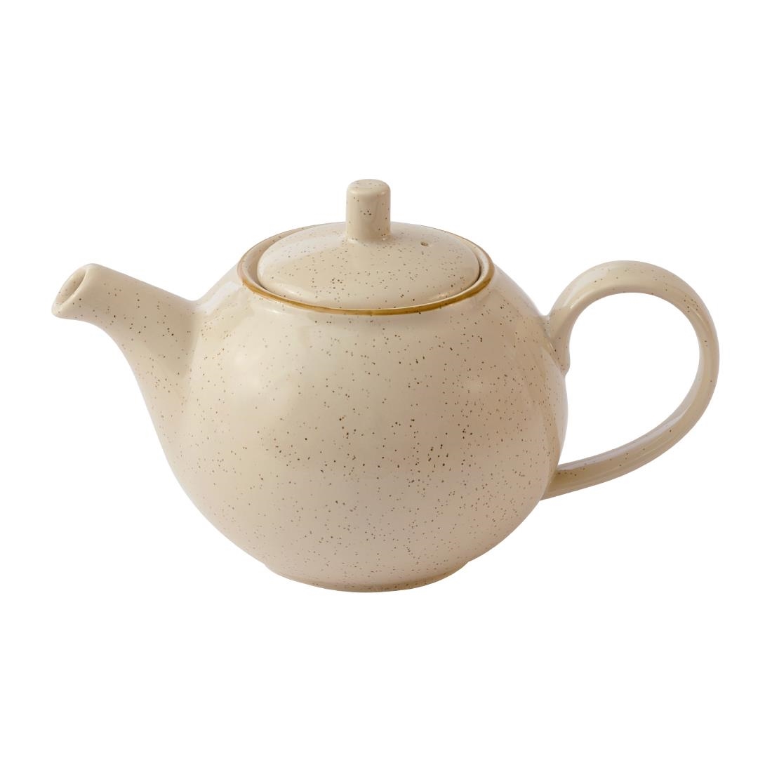 Churchill Super Vitrified Beige Churchill Stonecast Nutmeg Cream Replacement Lids For 443Ml Teapots (6 Pack)