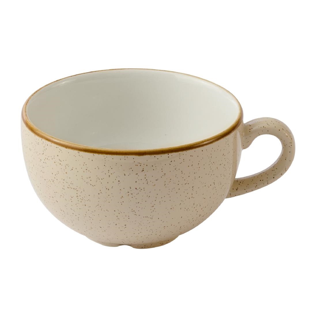 Churchill Super Vitrified Beige Churchill Stonecast Nutmeg Cream Cafe Cappuccino Cups 355Ml (12 Pack)