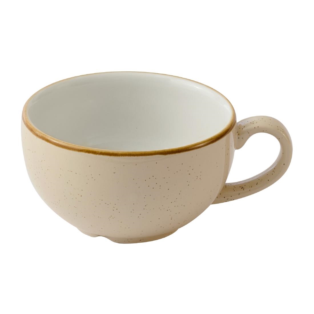Churchill Super Vitrified Beige Churchill Stonecast Nutmeg Cream Cafe Cappuccino Cups 236Ml (12 Pack)
