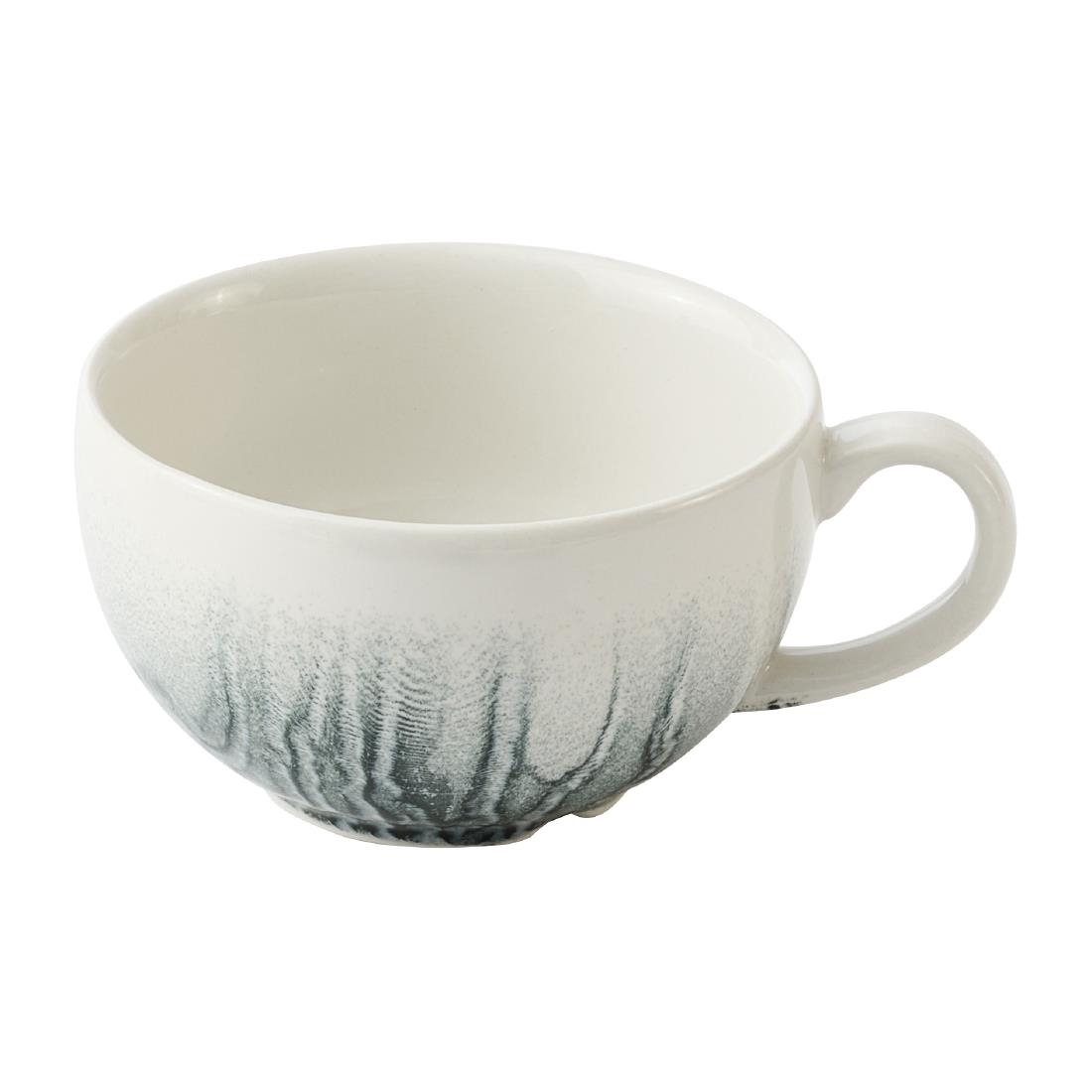 Churchill Super Vitrified Black Churchill China Tide Cafe Cappuccino Cups 236Ml (12 Pack)