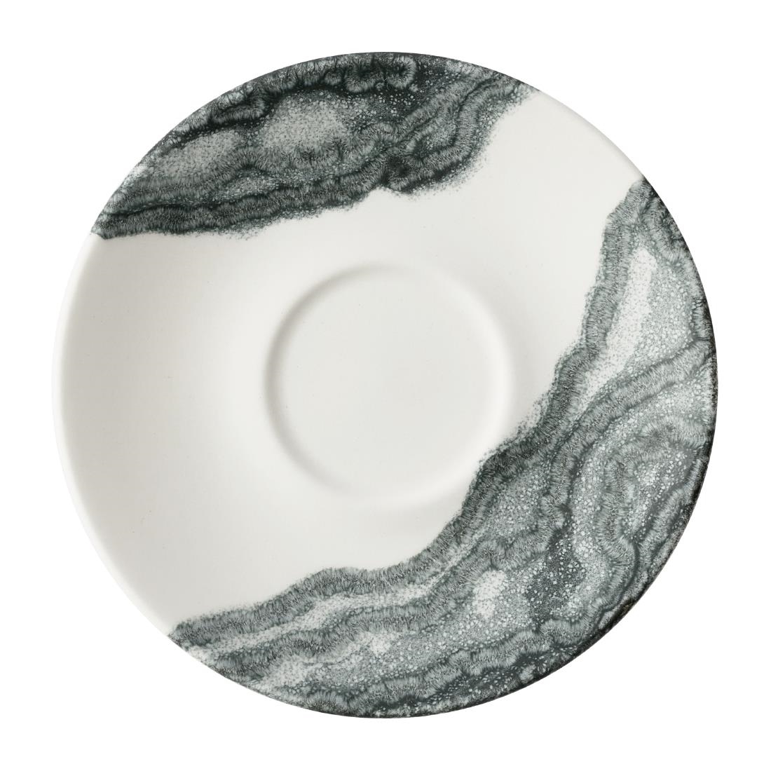 Churchill Super Vitrified Black Churchill China Tide Cappuccino Saucers 158Mm (12 Pack)