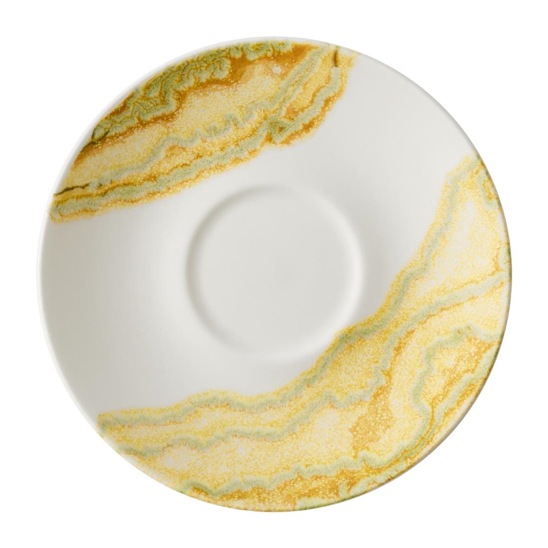 Churchill Super Vitrified Gold Churchill China Tide Cappuccino Saucers 158Mm (12 Pack)