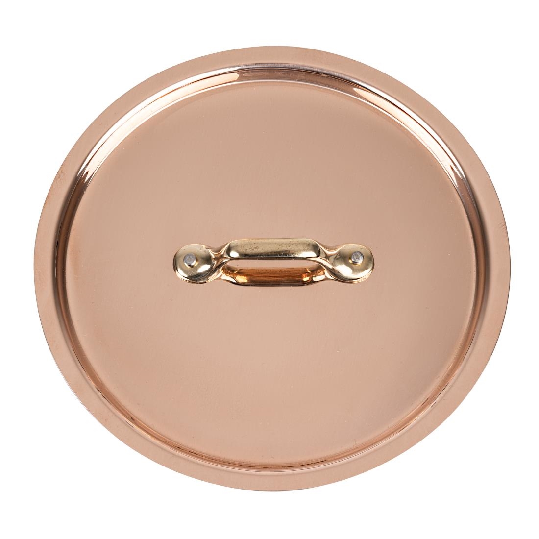 De Buyer Copper Inocuivre Lid With Brass Handle 18Cm
