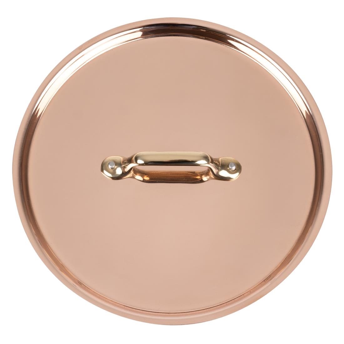 De Buyer Copper Inocuivre Lid With Brass Handle 20Cm