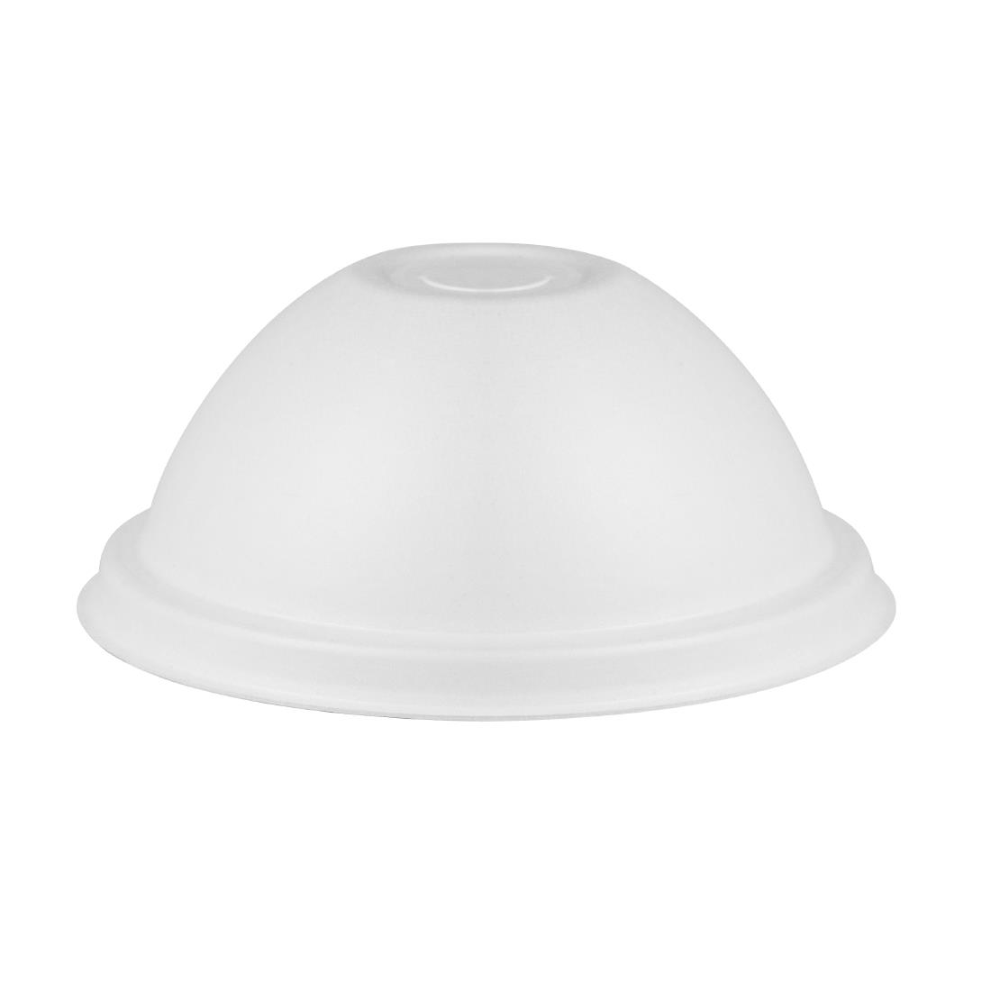Vegware White Nourish Moulded Fibre Cold Cup Dome Lids With Hole 89-Series (1000 Pack)