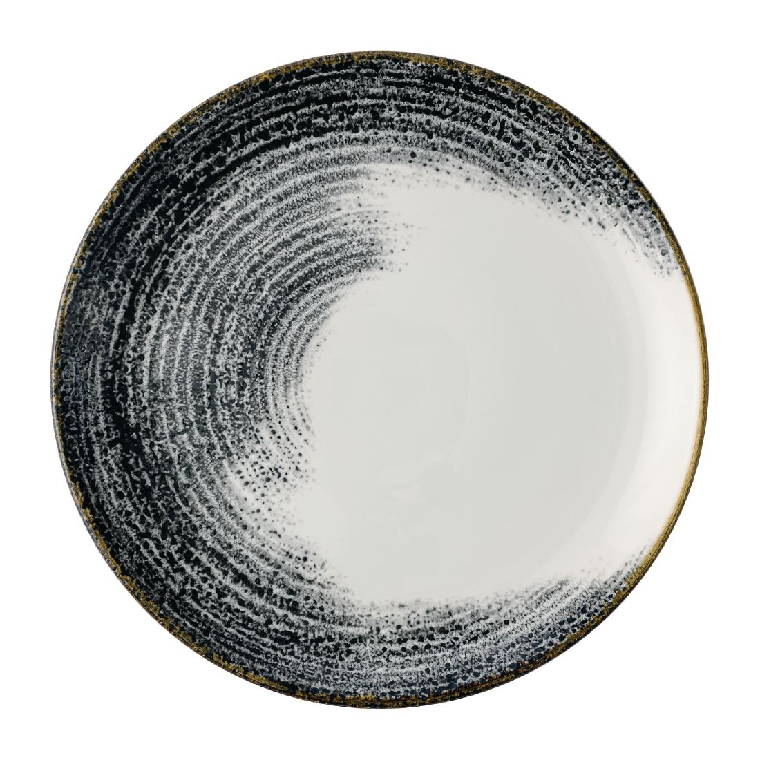 Churchill Super Vitrified Black Churchill Homespun Accents Evolve Coupe Plates 288Mm (12 Pack)