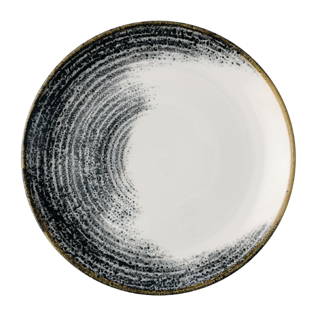 Churchill Super Vitrified Black Churchill Homespun Accents Evolve Coupe Plates 217Mm (12 Pack)