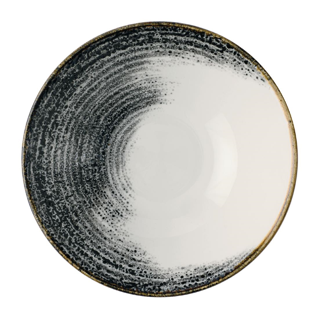 Churchill Super Vitrified Black Churchill Homespun Accents Evolve Deep Bowls 220Mm (6 Pack)