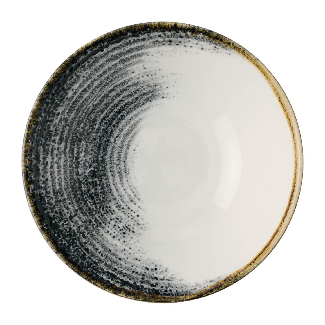 Churchill Super Vitrified Black Churchill Homespun Accents Evolve Deep Bowls 190Mm (6 Pack)