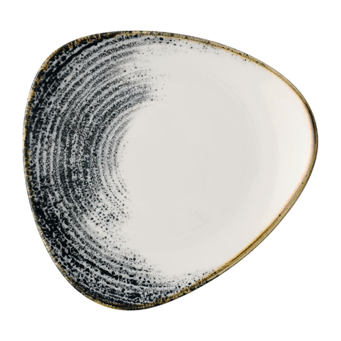 Churchill Super Vitrified Black Churchill Homespun Accents Lotus Plates 245Mm (12 Pack)