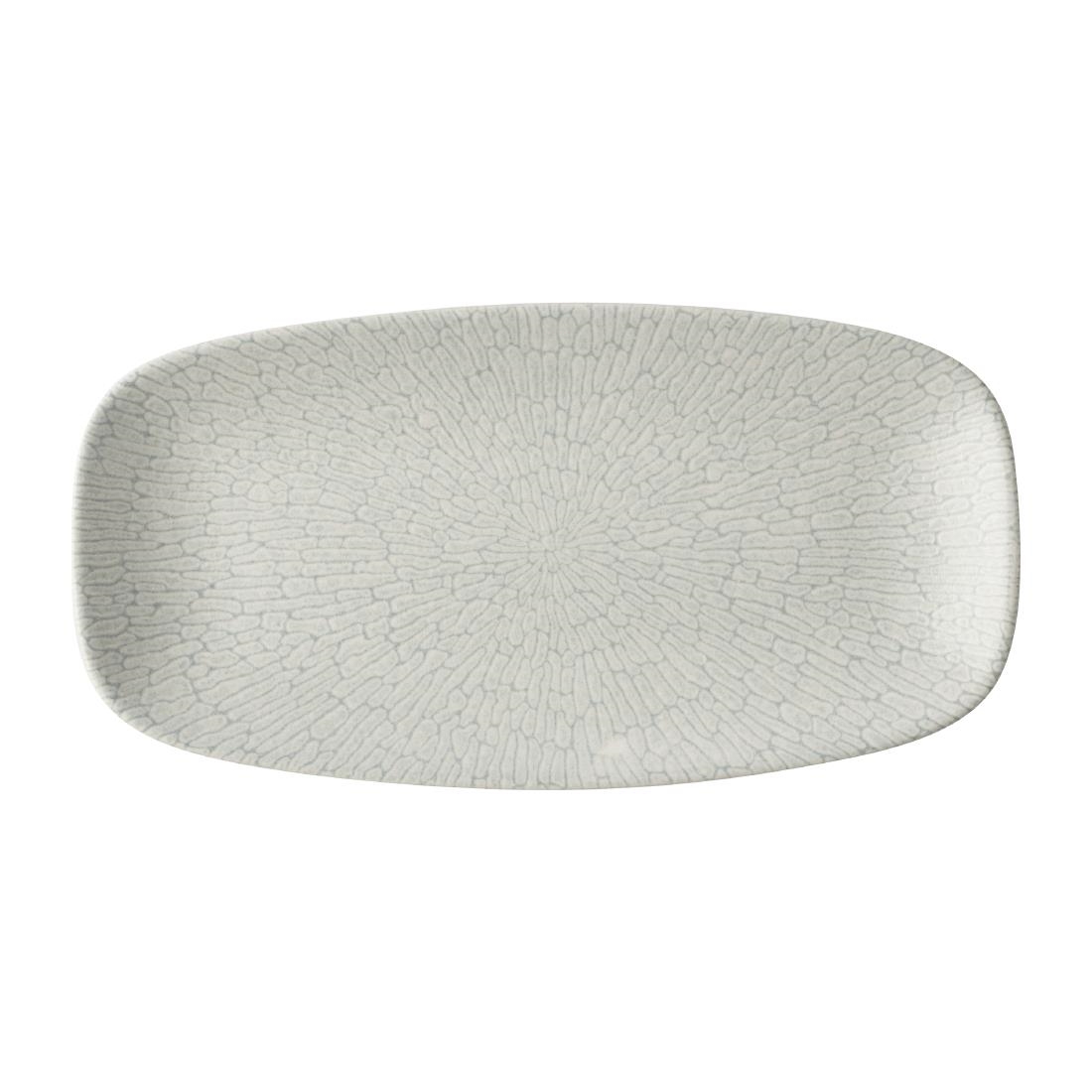 Churchill Super Vitrified Grey Churchill Delta Oblong Plates 298X153mm (12 Pack)