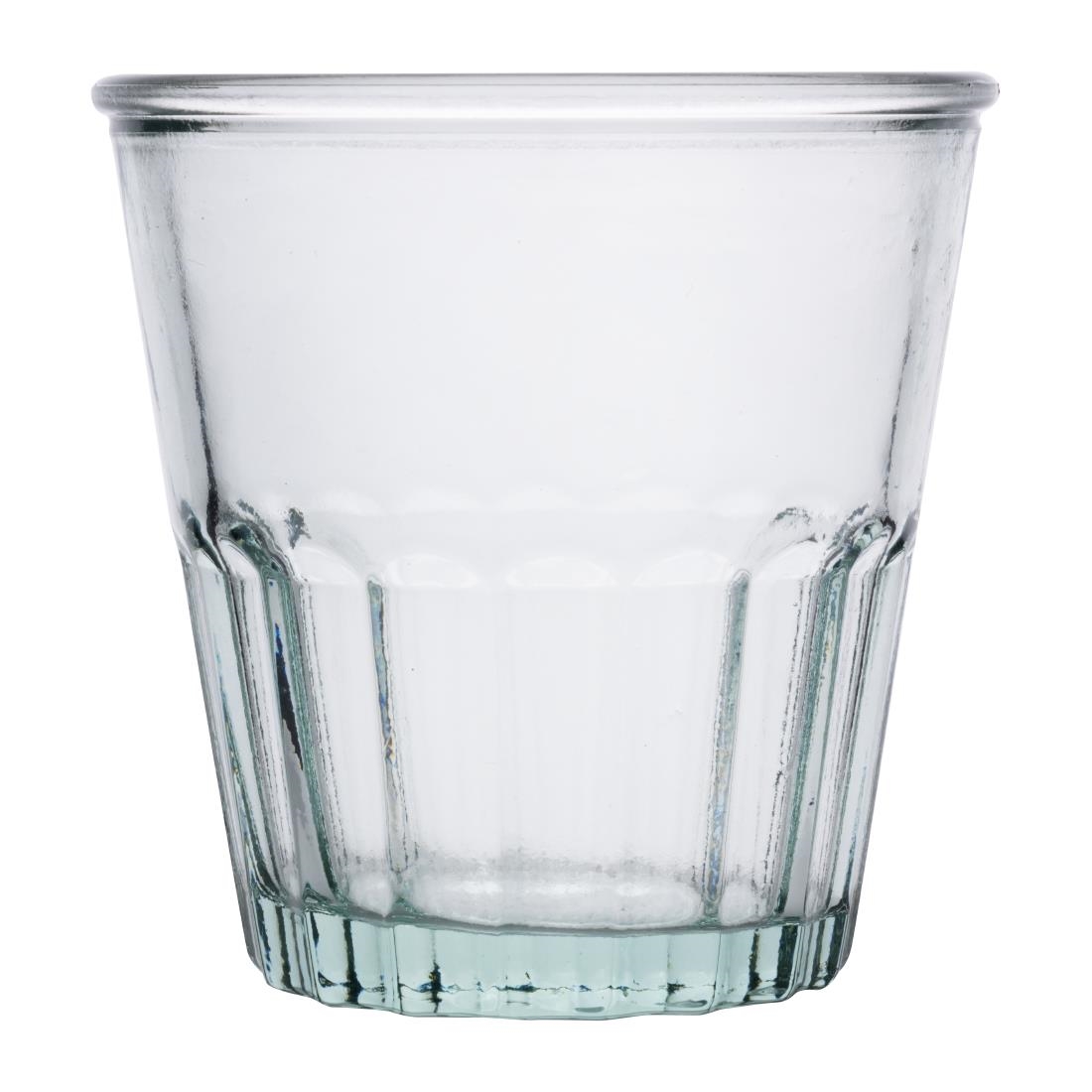 Olympia Clear Recycled Glasses Fluted Rocks Tumblers 250Ml (6 Pack)