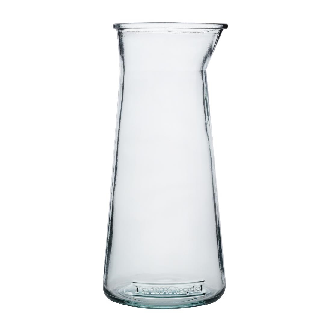 Olympia Clear Recycled Glasses Conical Carafes 1Ltr (6 Pack)
