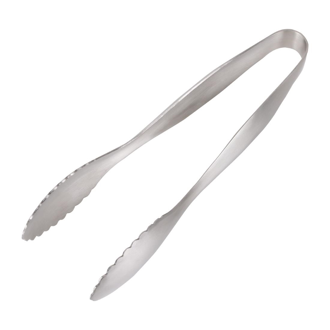 Olympia Silver Curve Stainless Steel Ice Tongs